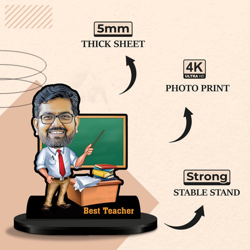Teacher’s Day Exclusive – Personalized Male Teacher Caricature Gift