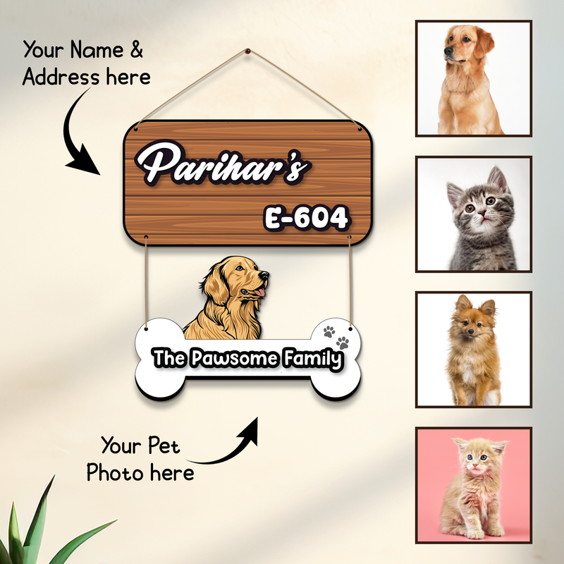 The Pawsome Family Nameplate