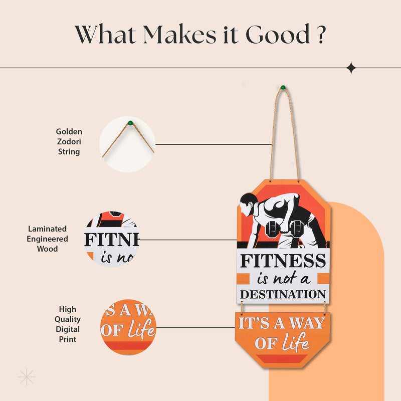 Fitness is a Way of Life Wall Hanging