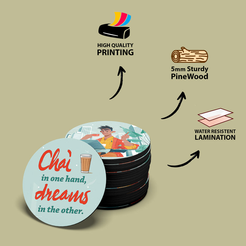 Chai & Dreams Coasters (Set of 6)