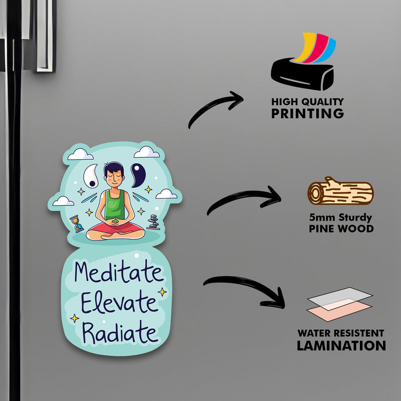 Meditate Fridge Magnet