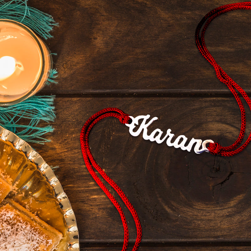 Premium Customized Pure Silver Rakhi – Where Tradition Meets Personalization