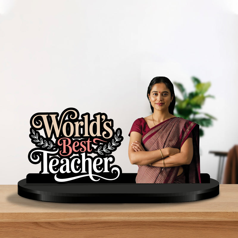 Customized “World’s Best Teacher” Caricature – Personalized Teacher’s Day Gift