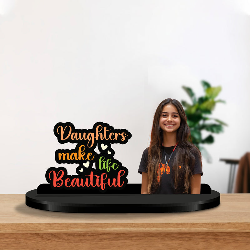 Daughters Make Life Beautiful Personalized Caricature