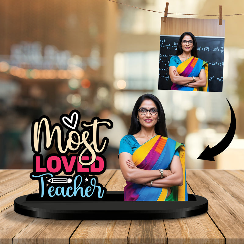 Customized “Most Loved Teacher” Caricature – Personalized Teacher’s Day Gift