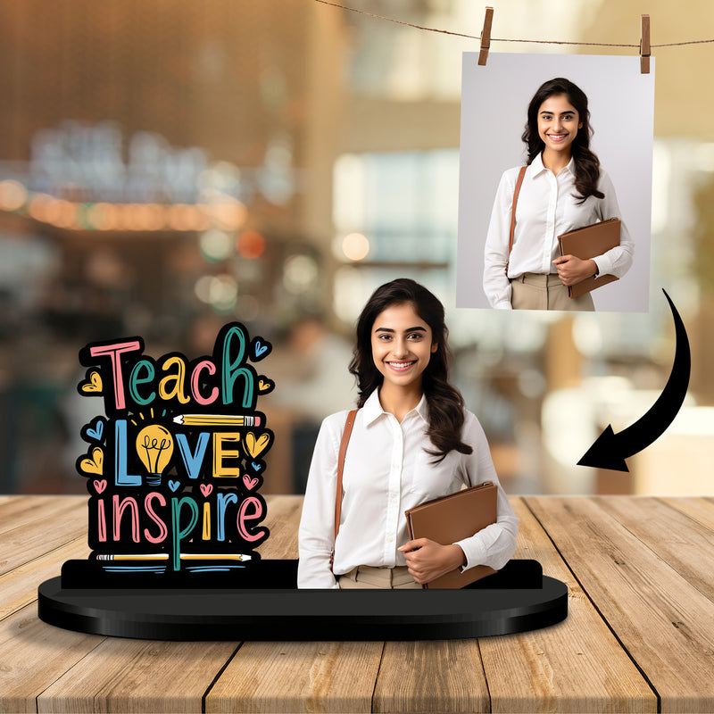 Personalized Teacher’s Day Caricature – “Teach, Love, Inspire” Theme