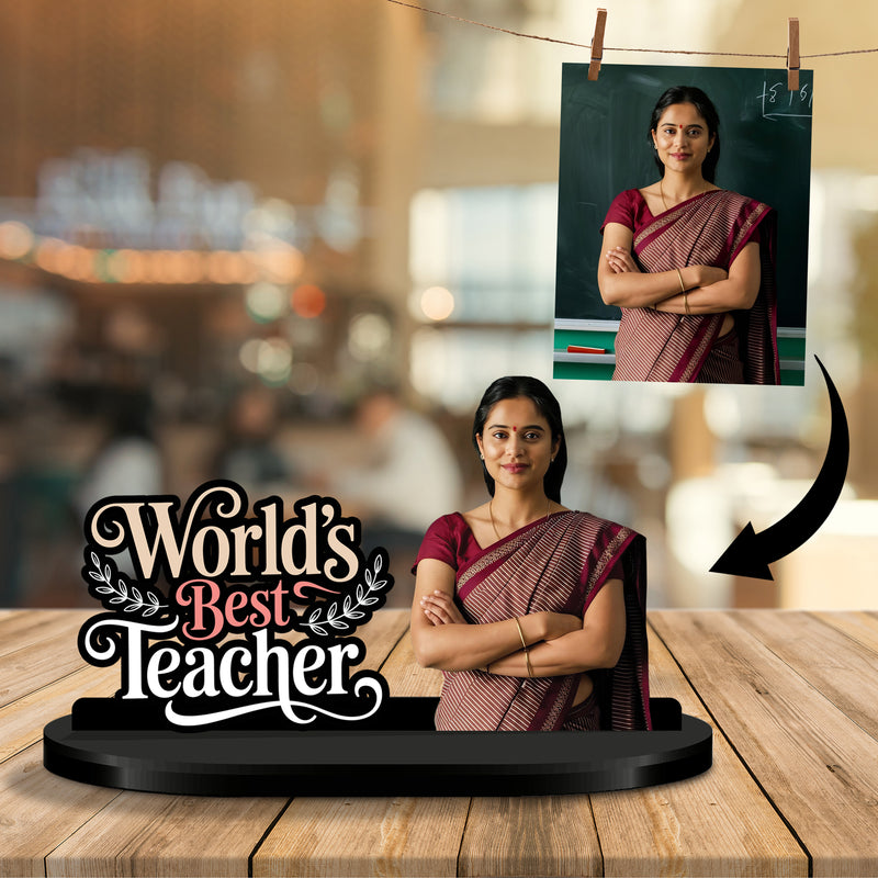 Customized “World’s Best Teacher” Caricature – Personalized Teacher’s Day Gift
