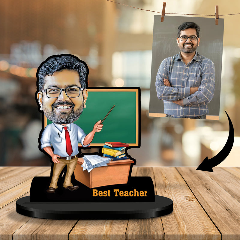 Teacher’s Day Exclusive – Personalized Male Teacher Caricature Gift