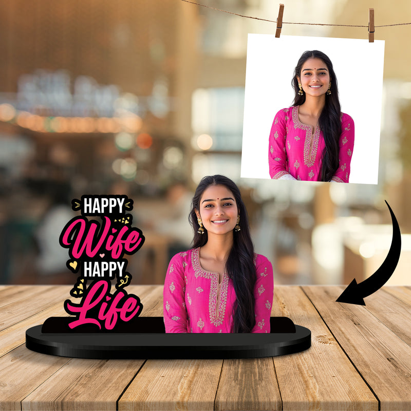 Happy Wife Happy Life Personalized Caricature