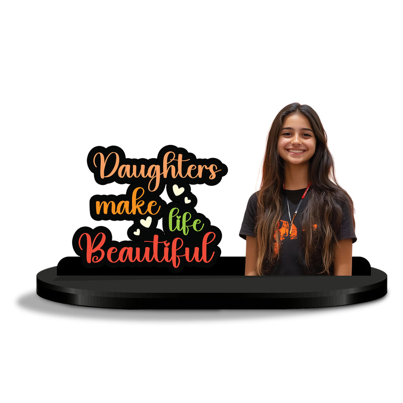 Daughters Make Life Beautiful Personalized Caricature