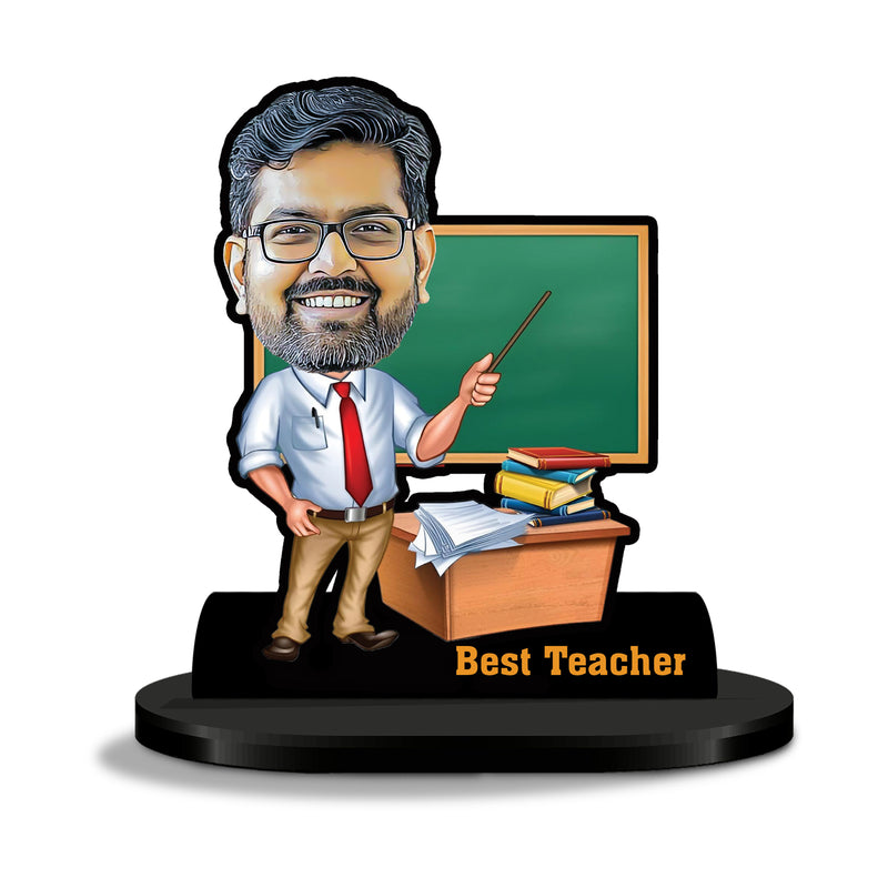 Teacher’s Day Exclusive – Personalized Male Teacher Caricature Gift