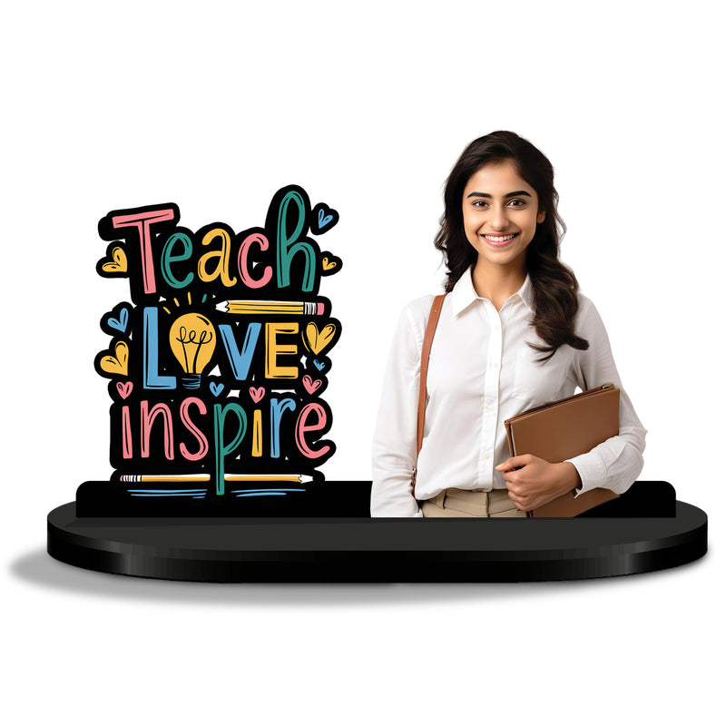 Personalized Teacher’s Day Caricature – “Teach, Love, Inspire” Theme