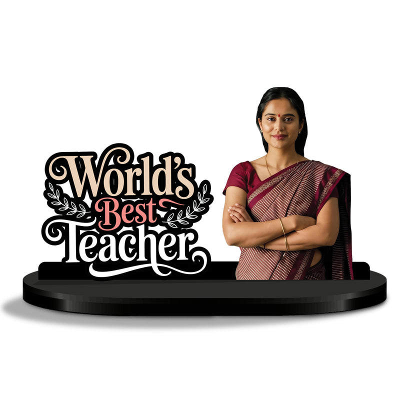 Customized “World’s Best Teacher” Caricature – Personalized Teacher’s Day Gift