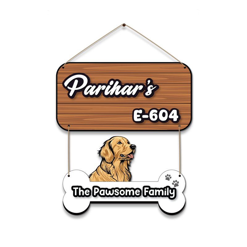 The Pawsome Family Nameplate