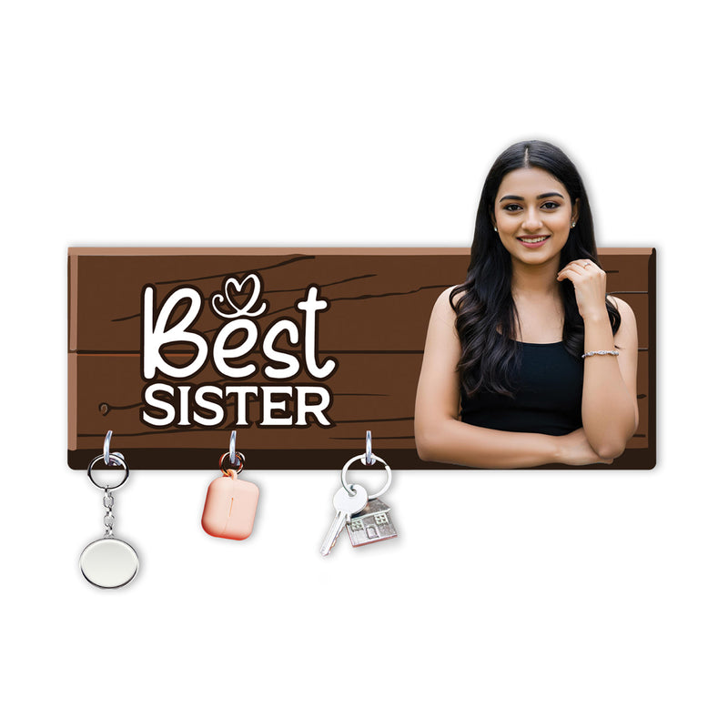 Personalized "Best Sister" 3D Key Holder