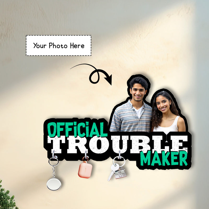 Rakhi Special Personalized Key Holder – “Official Troublemaker” Edition