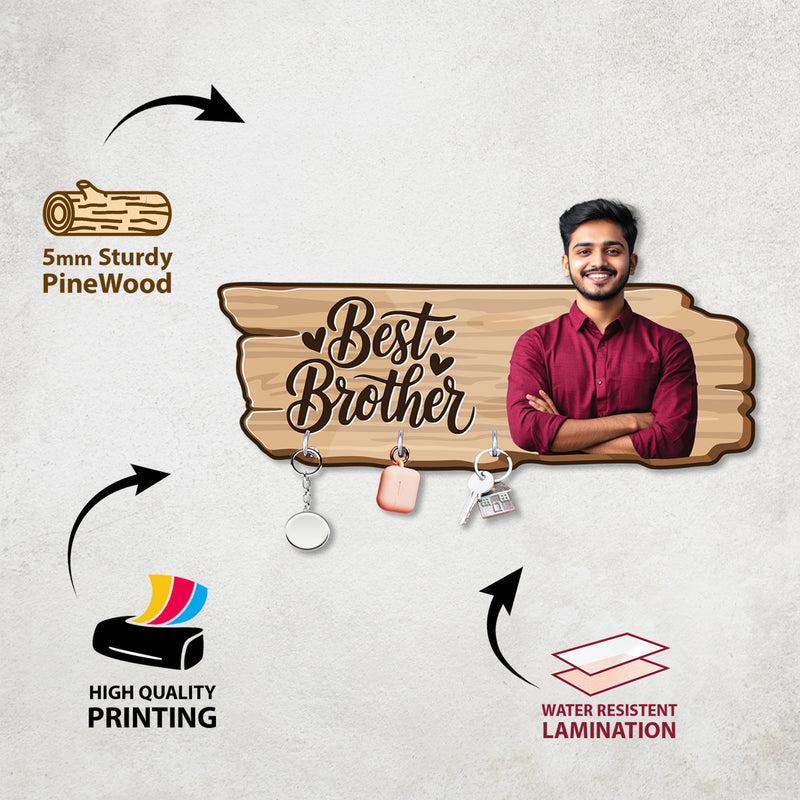 Personalized "Best Brother" 3D Key Holder