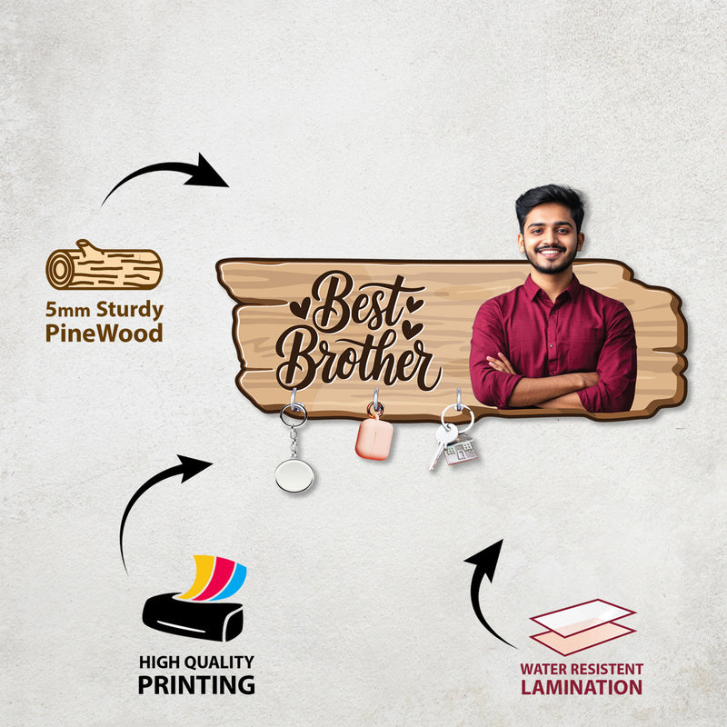 Personalized "Best Brother" 3D Key Holder