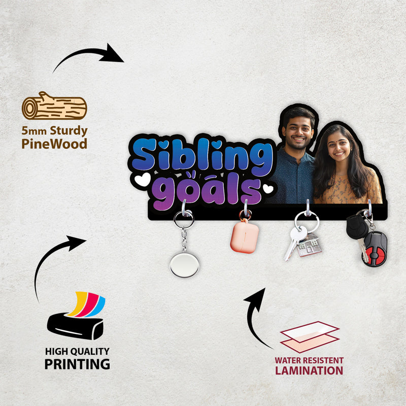 Rakhi Special Customized Key Holder – “Sibling Goals” Edition