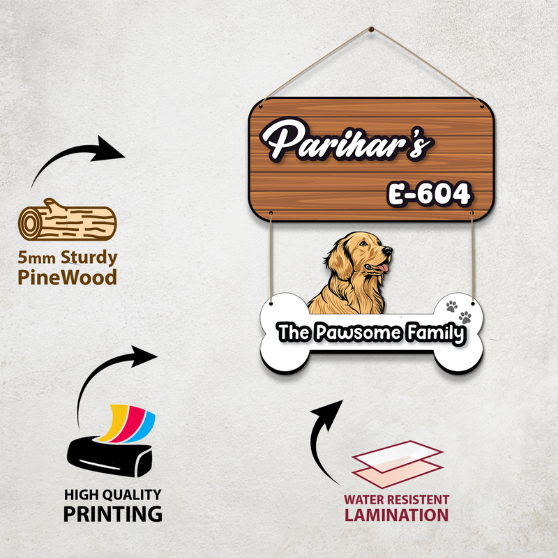 The Pawsome Family Nameplate