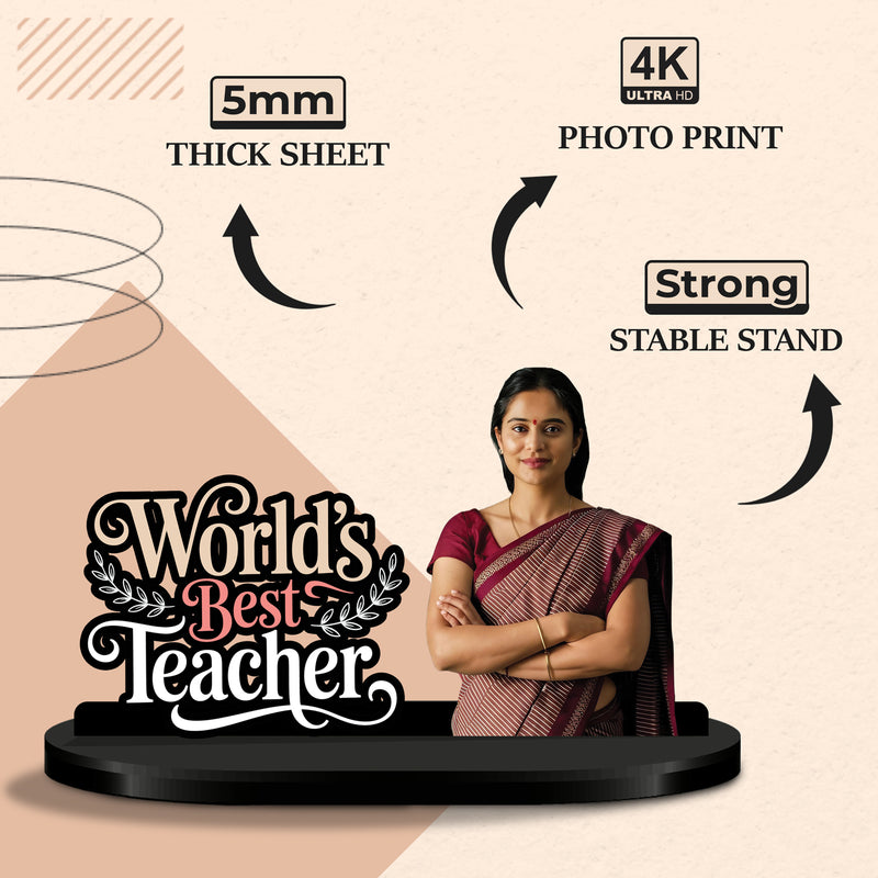 Customized “World’s Best Teacher” Caricature – Personalized Teacher’s Day Gift