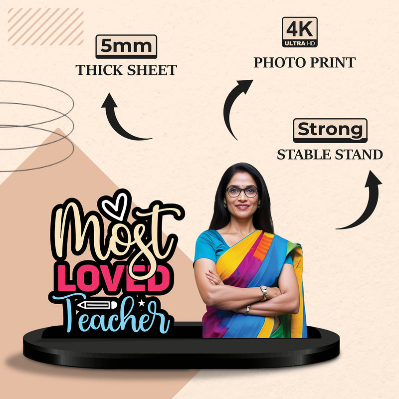 Customized “Most Loved Teacher” Caricature – Personalized Teacher’s Day Gift