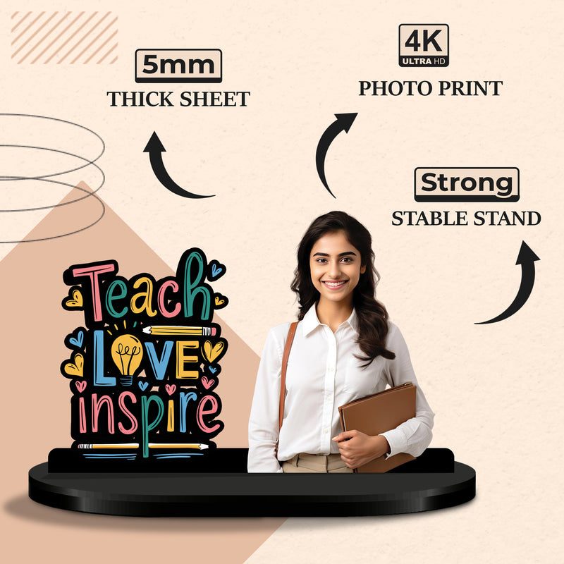 Personalized Teacher’s Day Caricature – “Teach, Love, Inspire” Theme