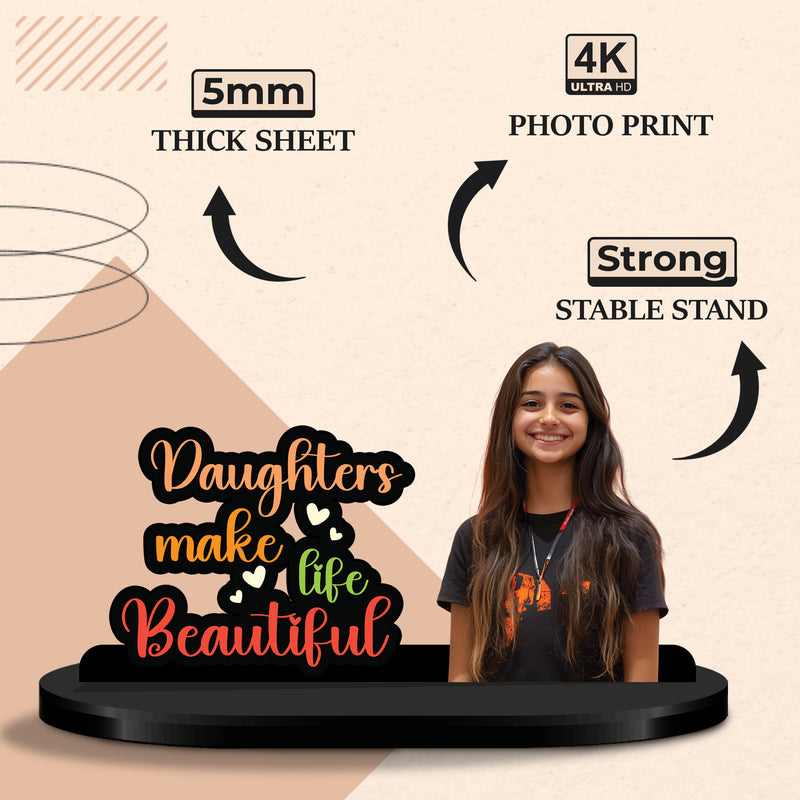 Daughters Make Life Beautiful Personalized Caricature