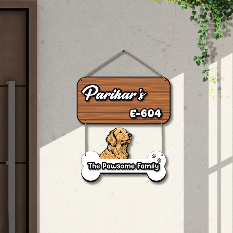 The Pawsome Family Nameplate
