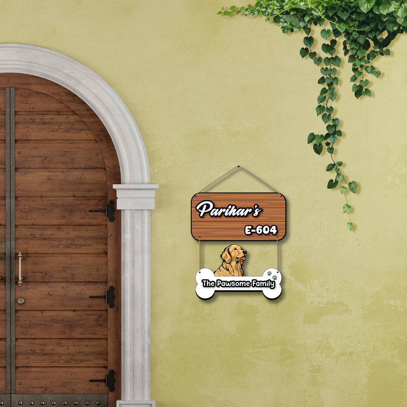 The Pawsome Family Nameplate