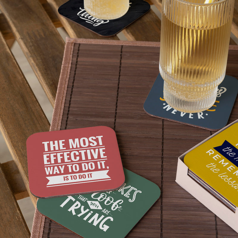 Motivational Quotes Coasters (Set of 6)