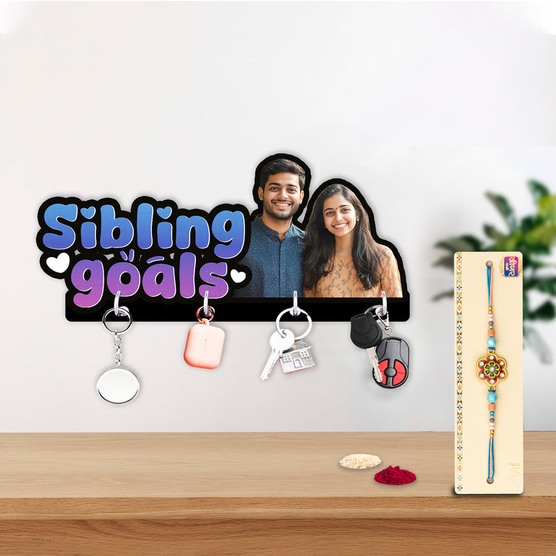 Rakhi Special Customized Key Holder – “Sibling Goals” Edition