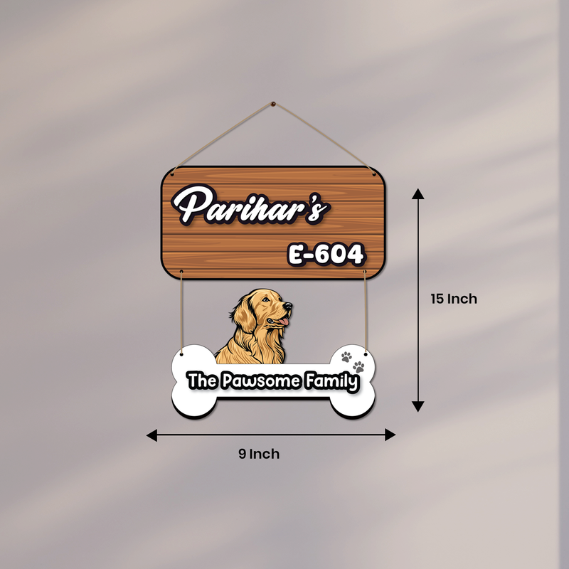 The Pawsome Family Nameplate