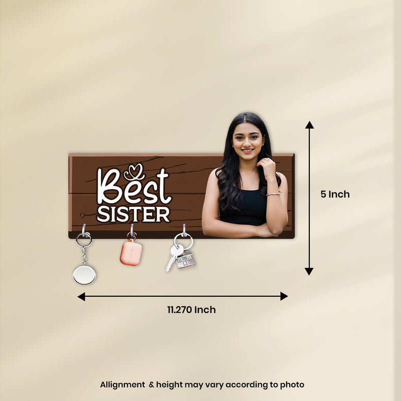 Personalized "Best Sister" 3D Key Holder