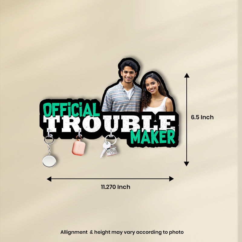 Rakhi Special Personalized Key Holder – “Official Troublemaker” Edition
