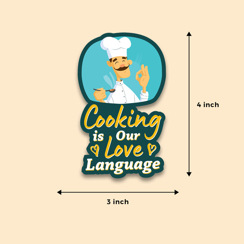 Cooking Is Our Love Language Fridge Magnet