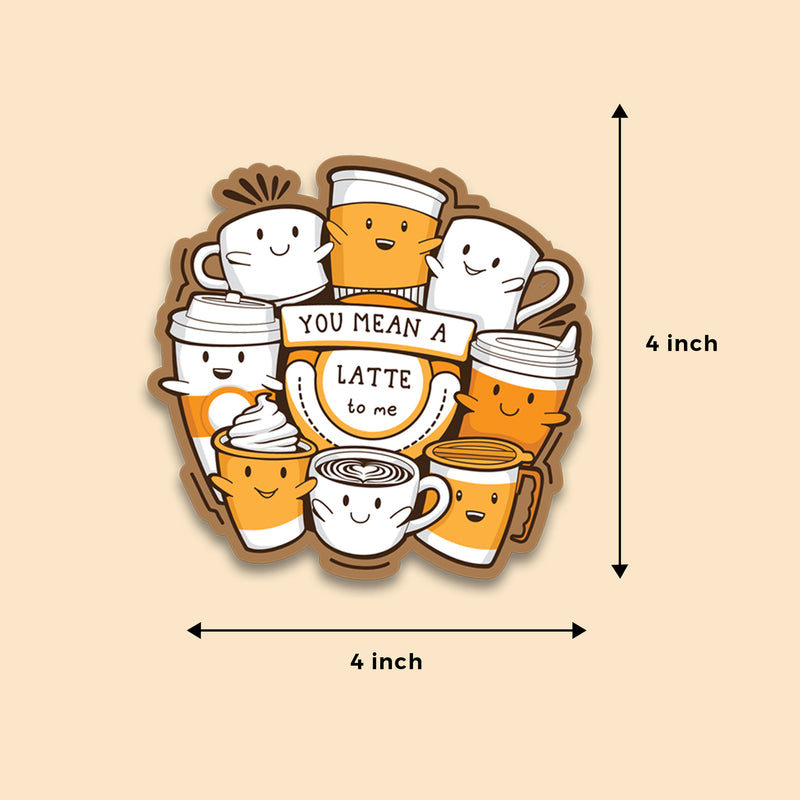 Latte Lover Fridge Magnet