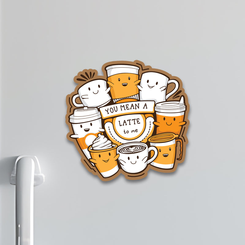 Latte Lover Fridge Magnet