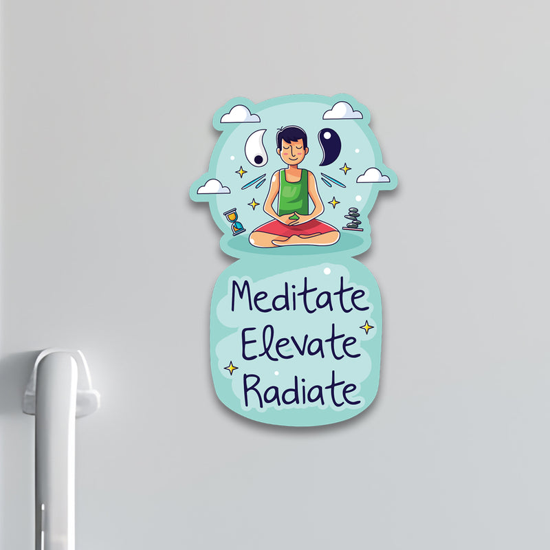 Meditate Fridge Magnet