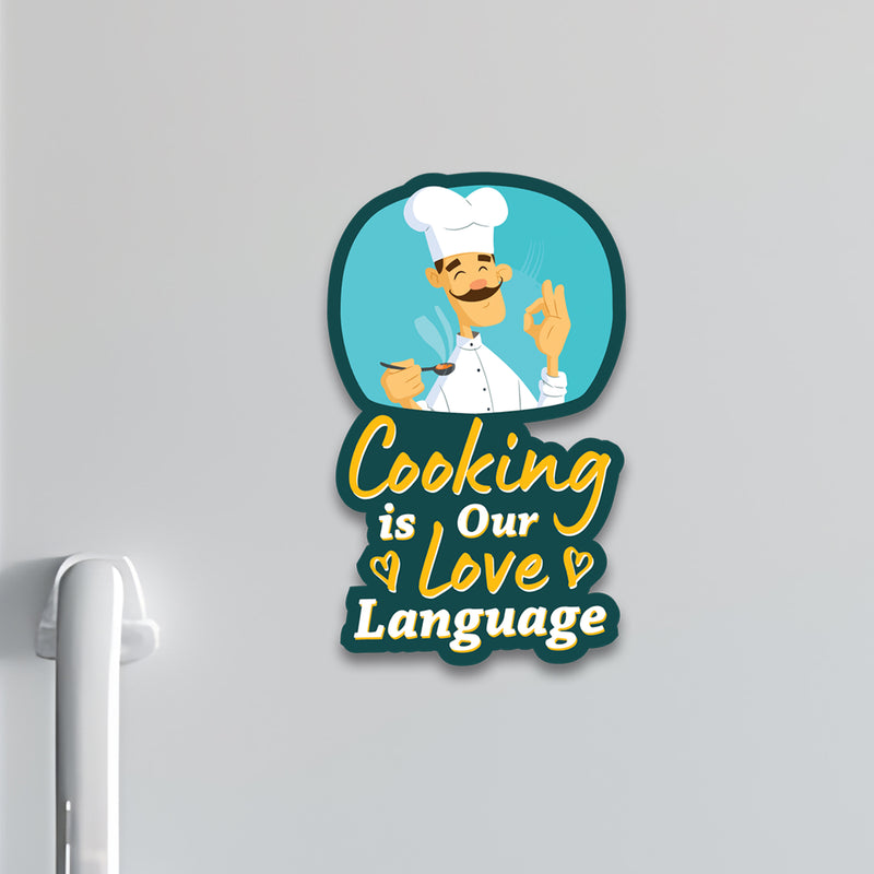 Cooking Is Our Love Language Fridge Magnet